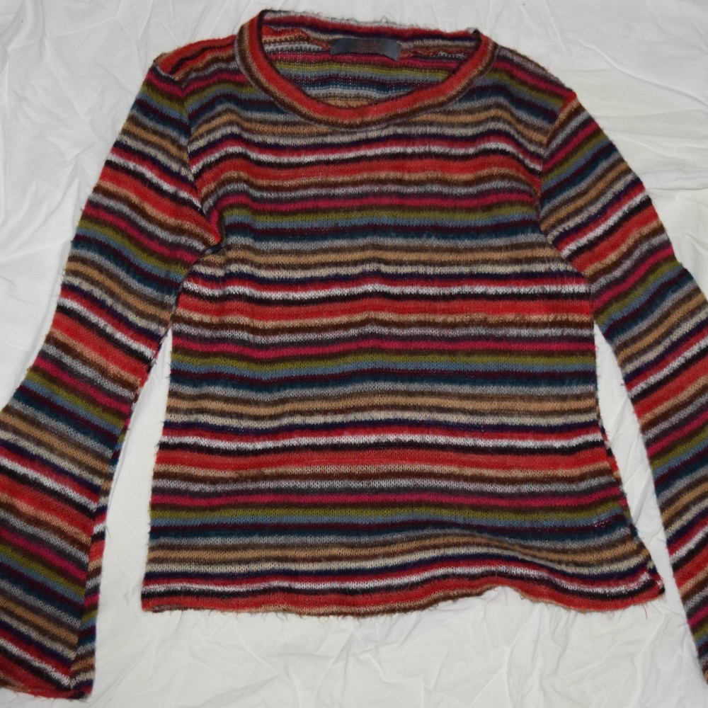 Madeline Sparklestein Knit Striped Sweater Multicolor